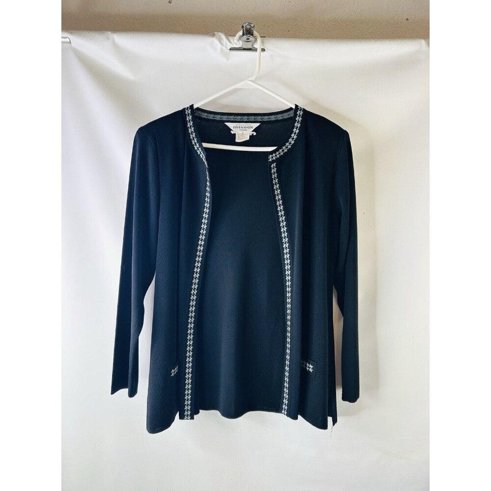 Misook Acrylic Knit Color Block Blazer Jacket - image 5